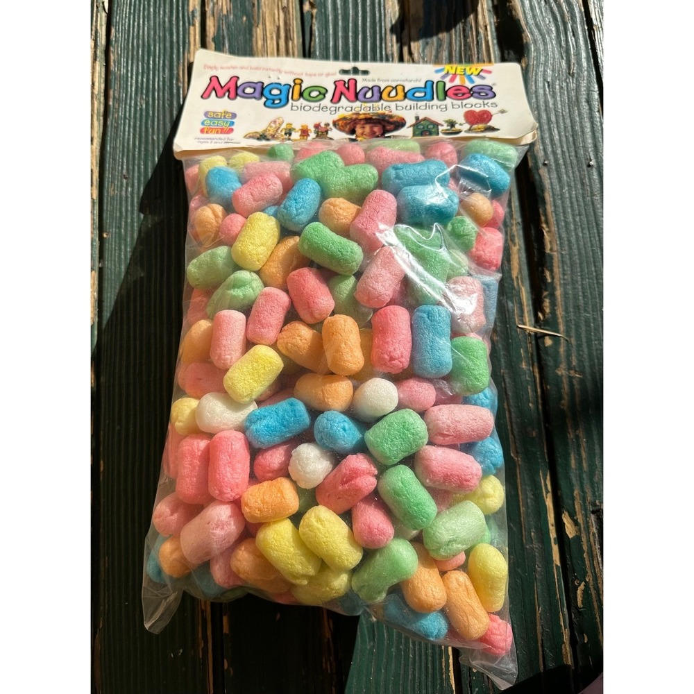 Magic Nuudles Biodegradable Building Blocks Multi Color Eco Friendly Craft Toy